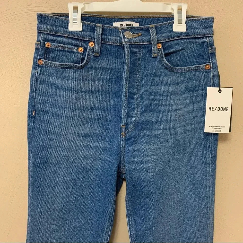 RE/DONE 90s Ultra High Rise Ankle Crop Jeans - Picture 4 of 14